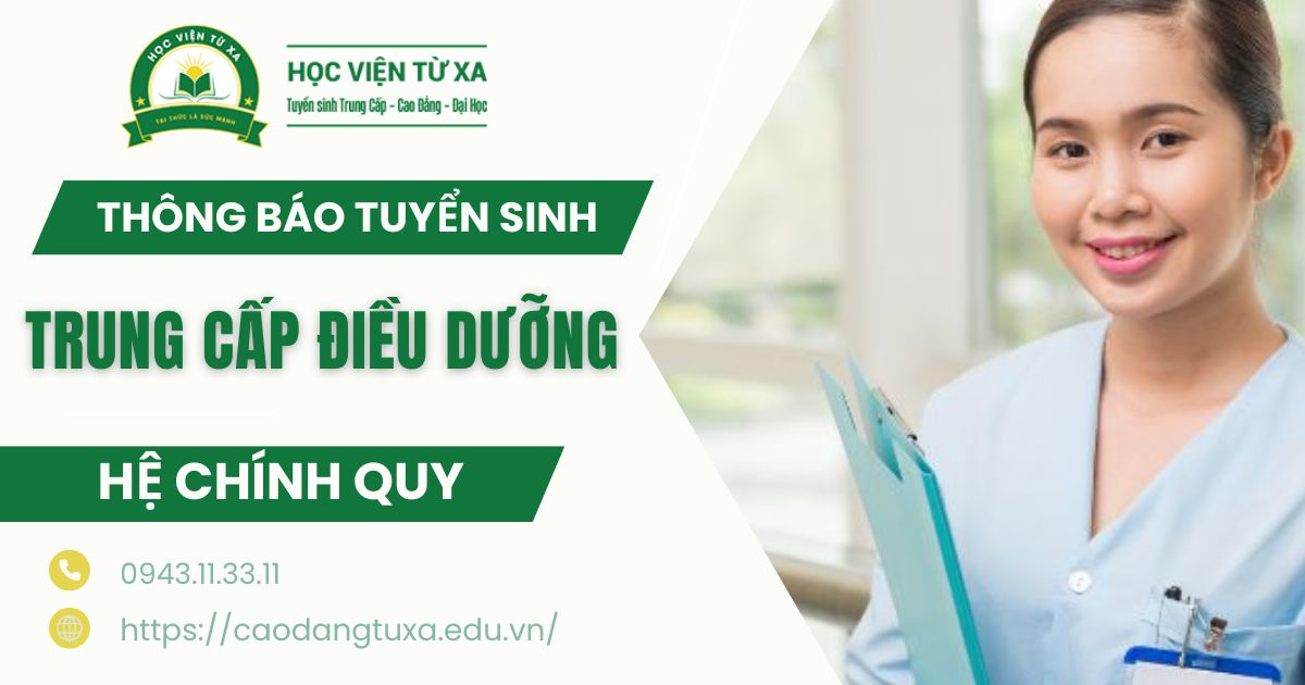 Thông báo tuyển sinh Trung cấp Điều dưỡng chính quy