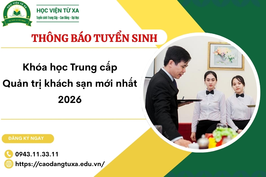 Khóa học Trung cấp Quản trị khách sạn mới nhất 2026