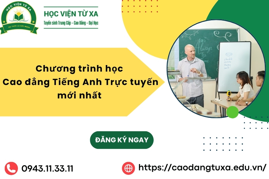 Chương trình học Cao đẳng Tiếng Anh Trực tuyến mới nhất