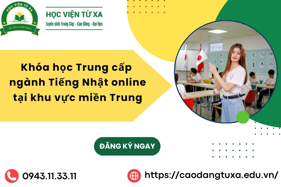 Khóa học Trung cấp ngành Tiếng Nhật online tại khu vực miền Trung
