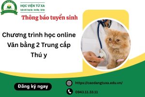 Chương trình học online Văn bằng 2 Trung cấp Thú y