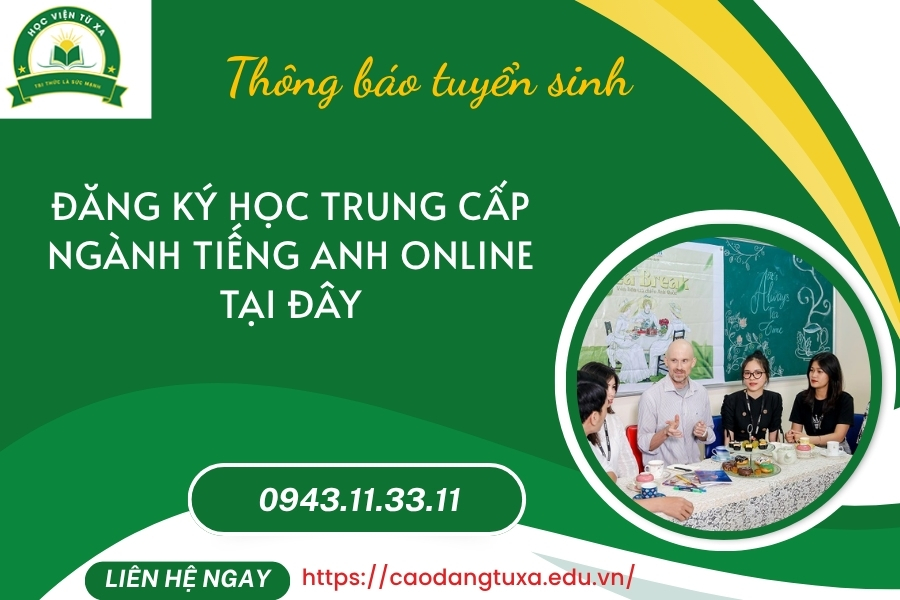 Đăng ký học Trung cấp ngành Tiếng Anh online tại đây