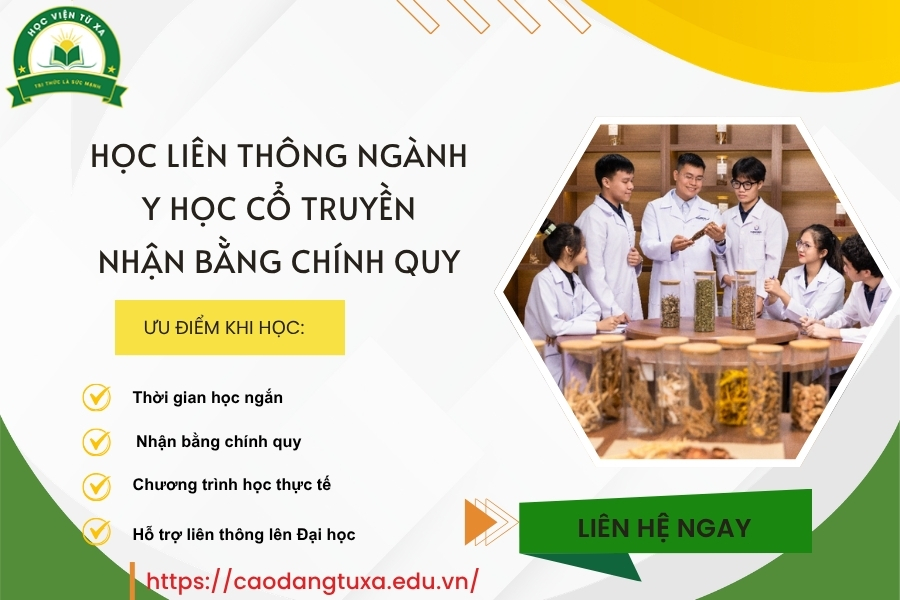 Học Liên thông ngành Y học cổ truyền - Nhận bằng chính quy