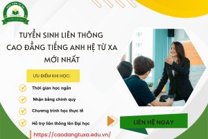 Tuyển sinh Liên thông Cao đẳng tiếng Anh hệ Từ xa mới nhất